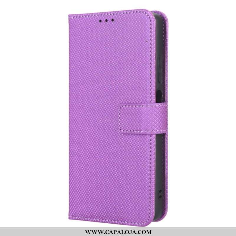 Capa Folio Para Xiaomi Redmi Note 12 Pro Plus De Cordão Couro Falso Estiloso Com Tiras