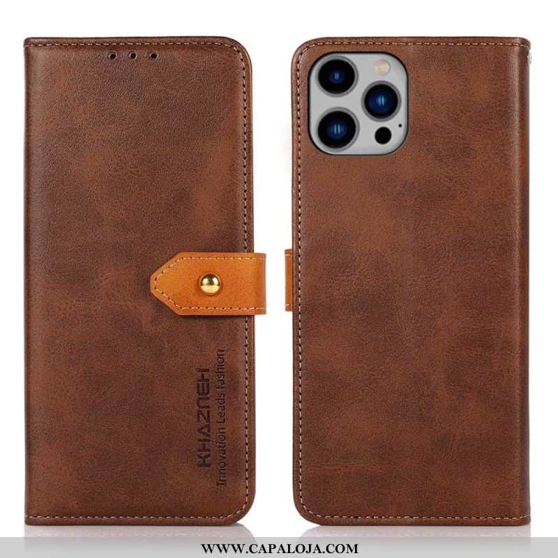 Capa Folio Para iPhone 14 Plus Com Alça Khazneh