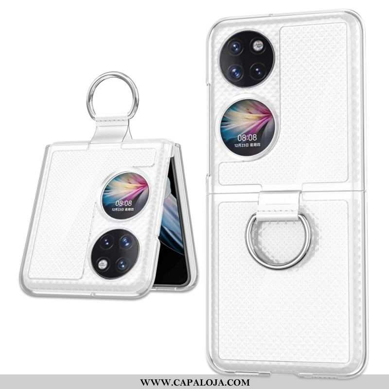Capa Para Huawei P50 Pocket Anel De Metal Colorido