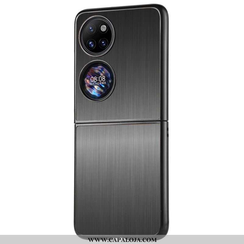 Capa Para Huawei P50 Pocket Efeito Metal Escovado