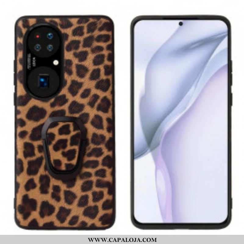 Capa Para Huawei P50 Suporte De Anel Estilo Leopardo