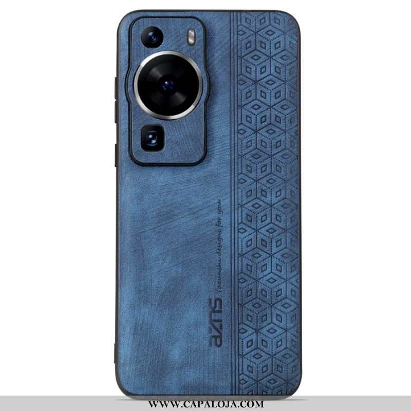 Capa Para Huawei P60 Pro Efeito Couro Azns