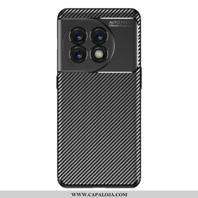 Capa Para OnePlus 11 5G Fibra De Carbono Flexível