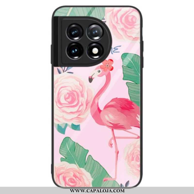 Capa Para OnePlus 11 5G Vidro Temperado Flamingo