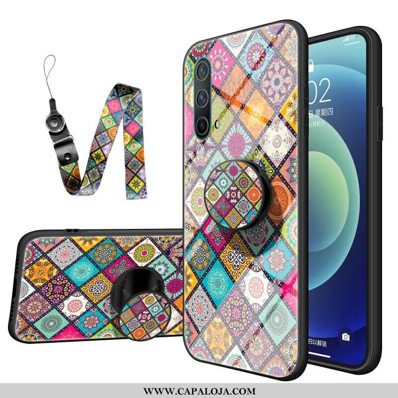 Capa Para OnePlus Nord CE 5G Suporte Magnético Patchwork