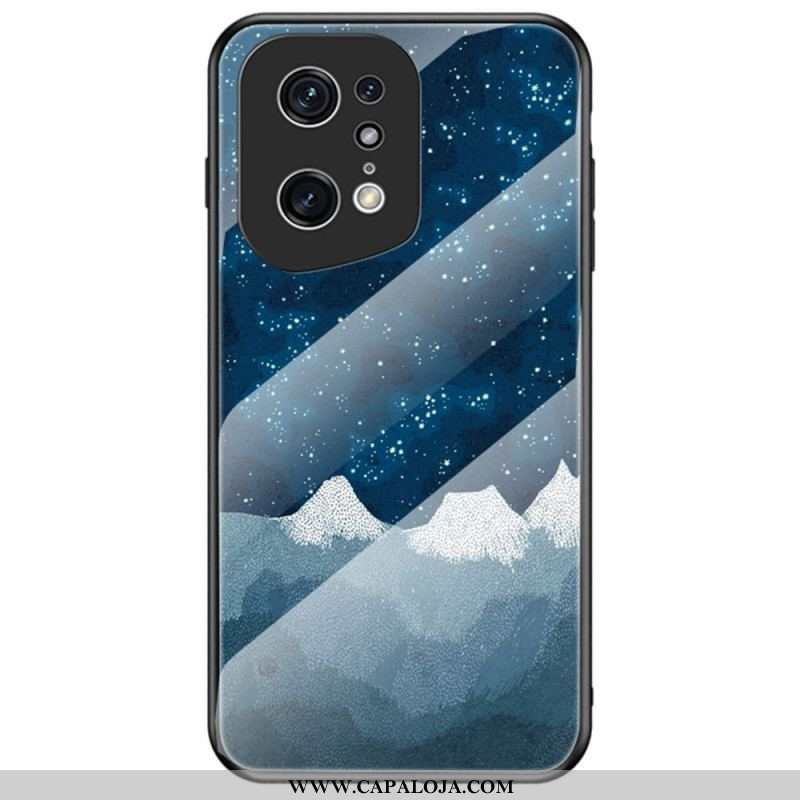 Capa Para Oppo Find X5 Pro Vidro Temperado De Mármore