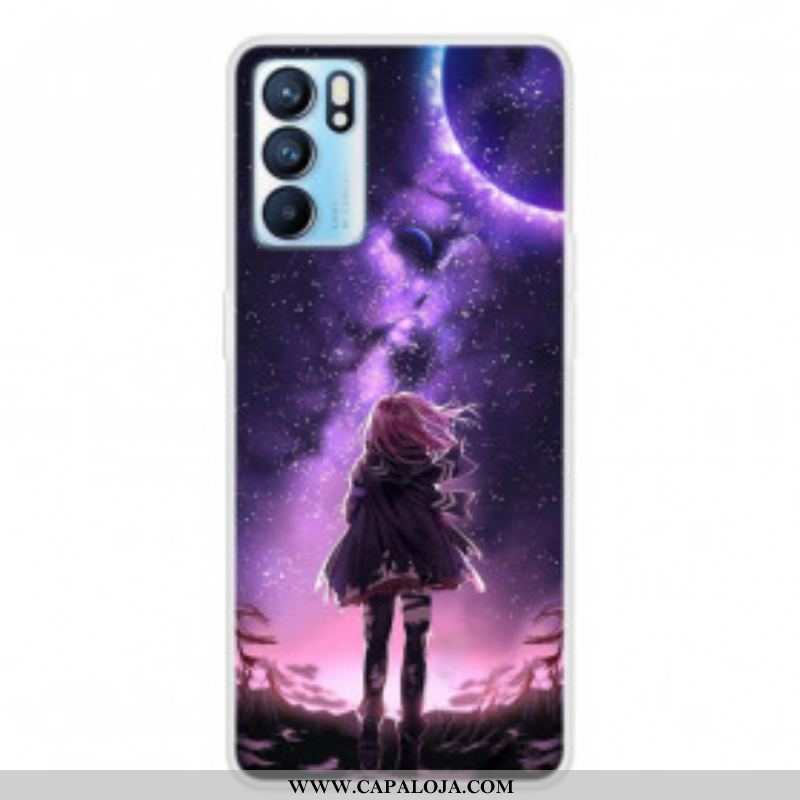 Capa Para Oppo Reno 6 5G Lua Cheia Mágica