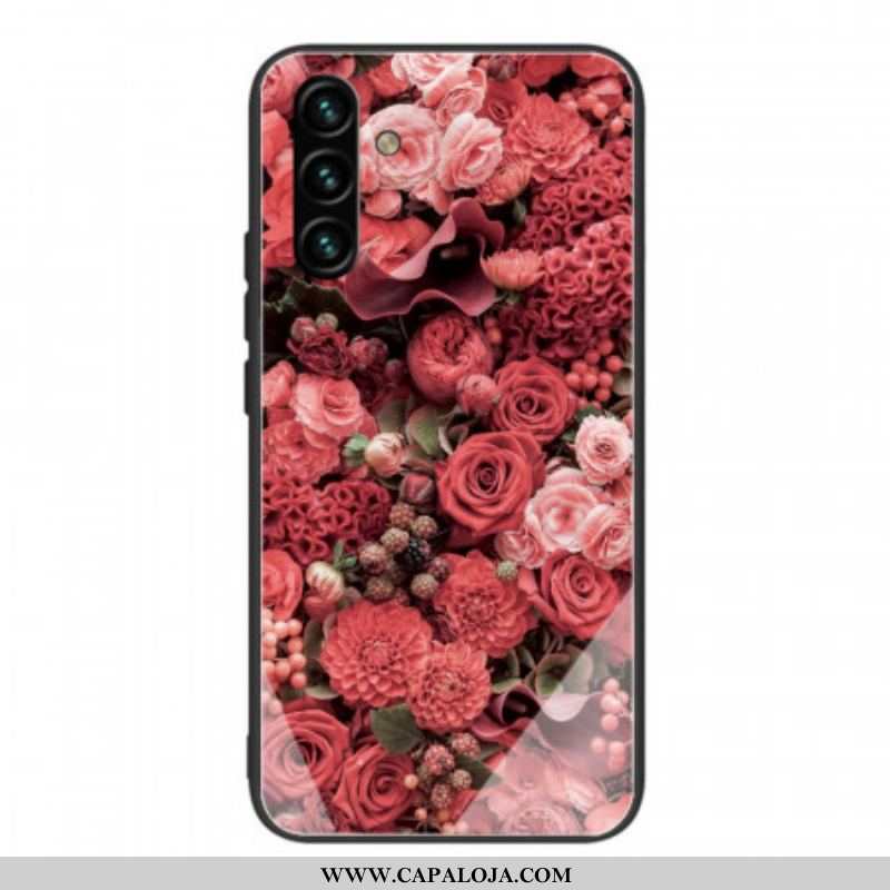 Capa Para Samsung Galaxy A13 5G / A04s Rose Flowers Vidro Temperado