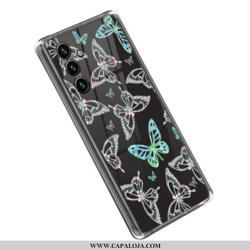 Capa Para Samsung Galaxy A14 / A14 5G Borboletas Sem Costura