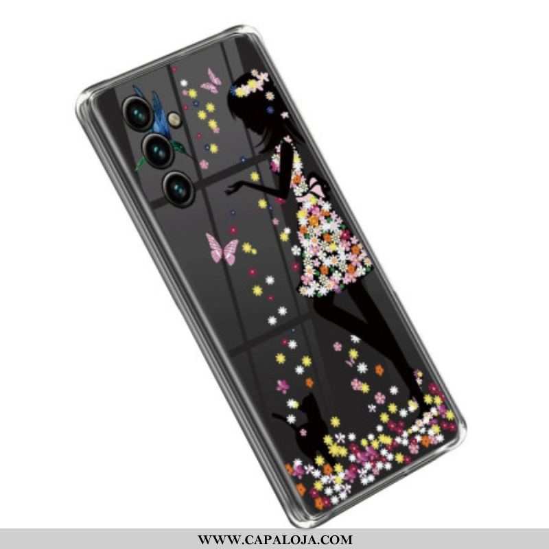 Capa Para Samsung Galaxy A14 / A14 5G Menina Transparente