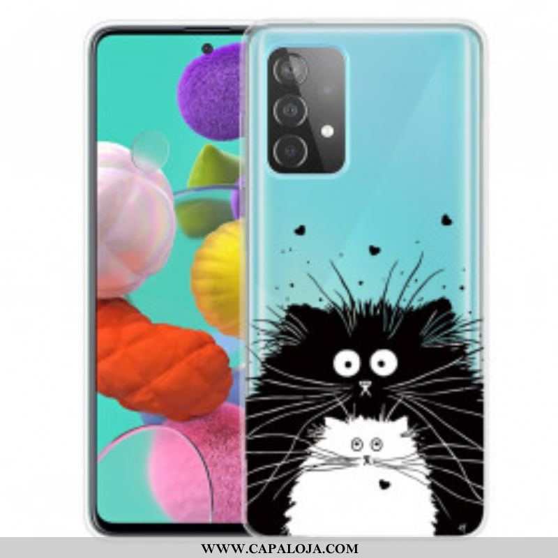 Capa Para Samsung Galaxy A52 4G / A52 5G / A52s 5G Olha Os Gatos