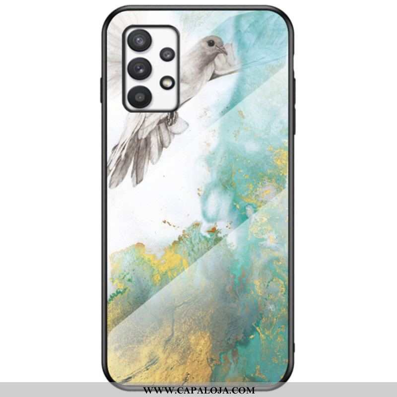 Capa Para Samsung Galaxy A53 5G Vidro Temperado De Cores De Mármore