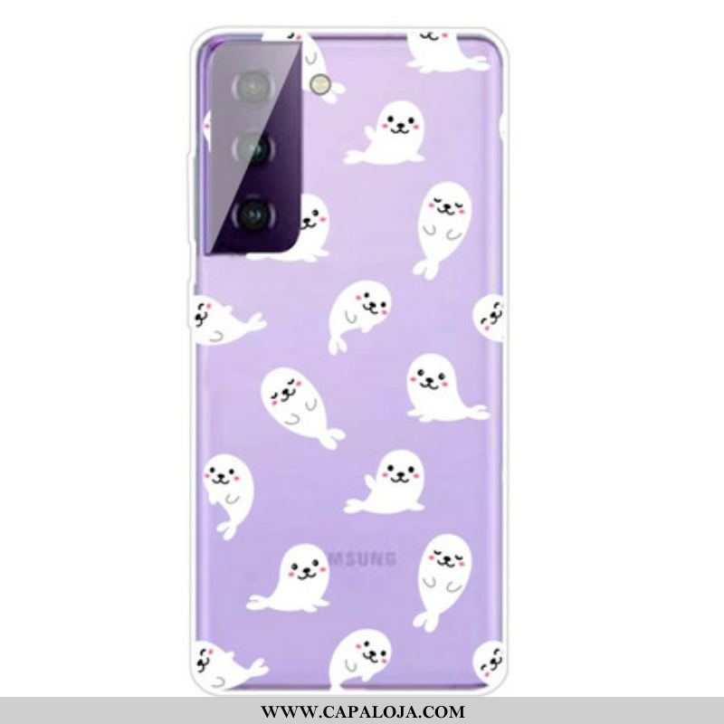 Capa Para Samsung Galaxy S21 FE Principais Leões Marinhos