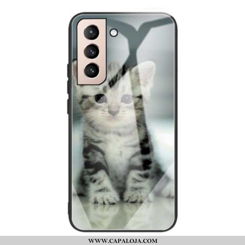 Capa Para Samsung Galaxy S21 FE Vidro Temperado Gatinho