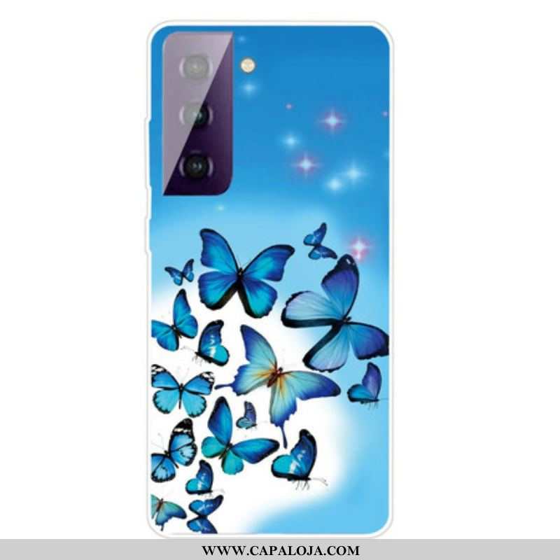 Capa Para Samsung Galaxy S21 Plus 5G Borboletas Borboletas