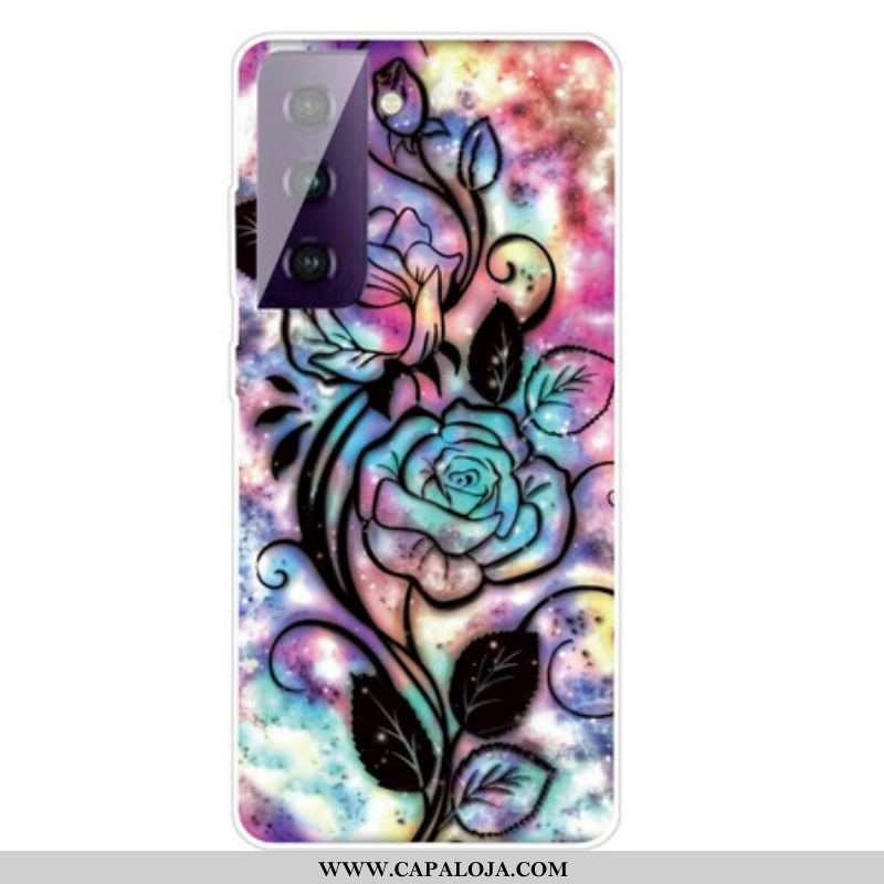 Capa Para Samsung Galaxy S21 Plus 5G Flor Gráfica