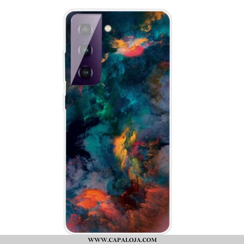 Capa Para Samsung Galaxy S21 Plus 5G Nuvens Coloridas