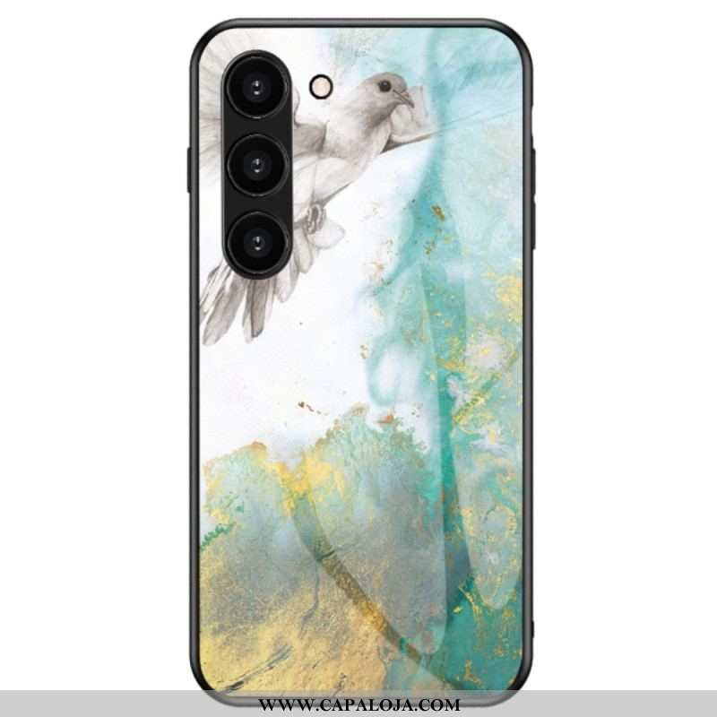 Capa Para Samsung Galaxy S23 Plus 5G Vidro Temperado De Mármore