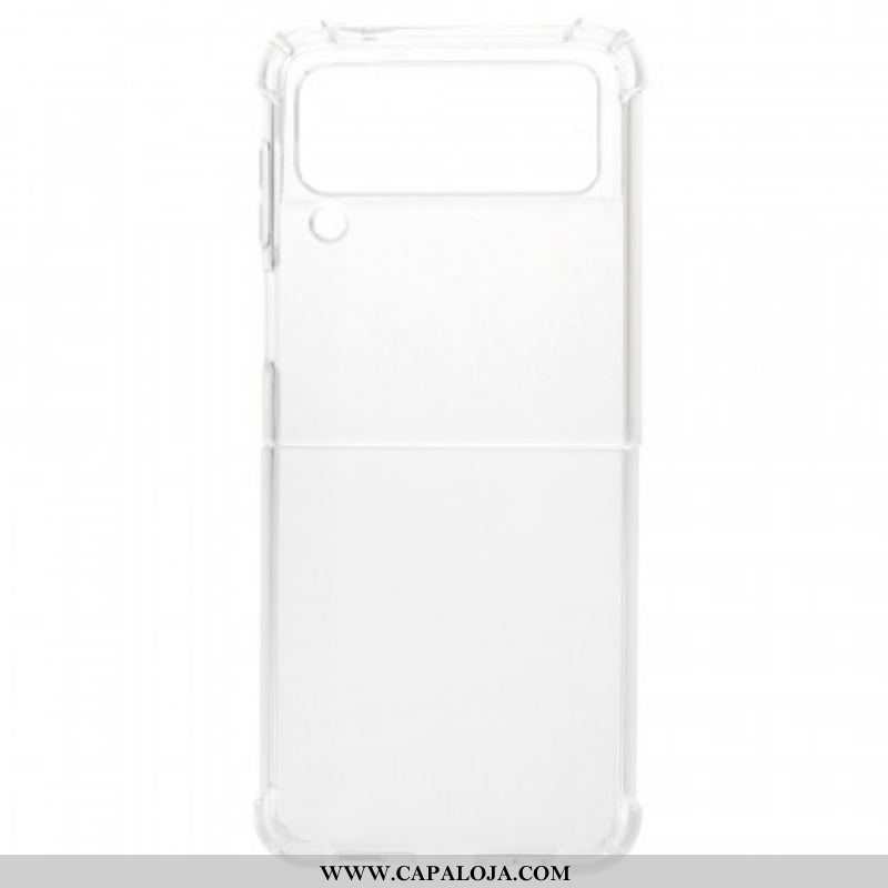 Capa Para Samsung Galaxy Z Flip 3 5G De Couro Cantos Reforçados Sem Costura