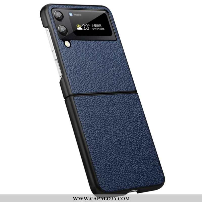 Capa Para Samsung Galaxy Z Flip 3 5G De Couro Couro Genuíno