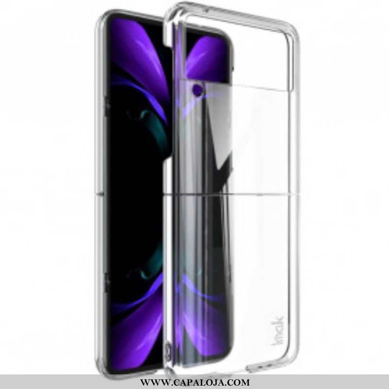 Capa Para Samsung Galaxy Z Flip 3 5G De Couro Cristal Imak