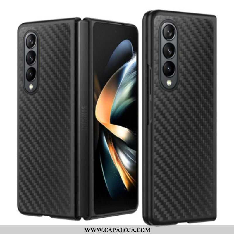 Capa Para Samsung Galaxy Z Fold 4 Fibra De Carbono E Microfibra