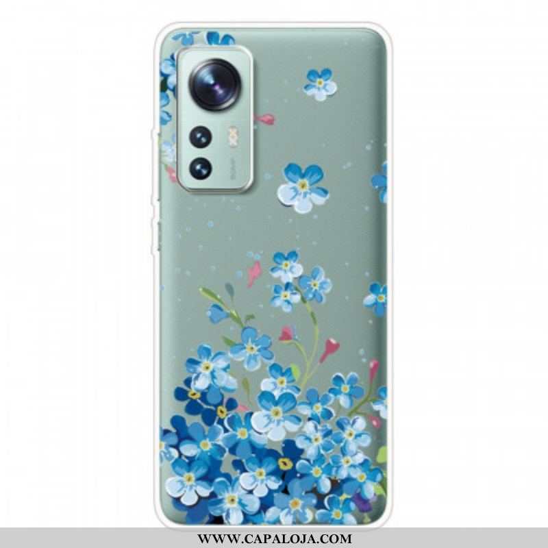 Capa Para Xiaomi 12 Pro Flores Azuis