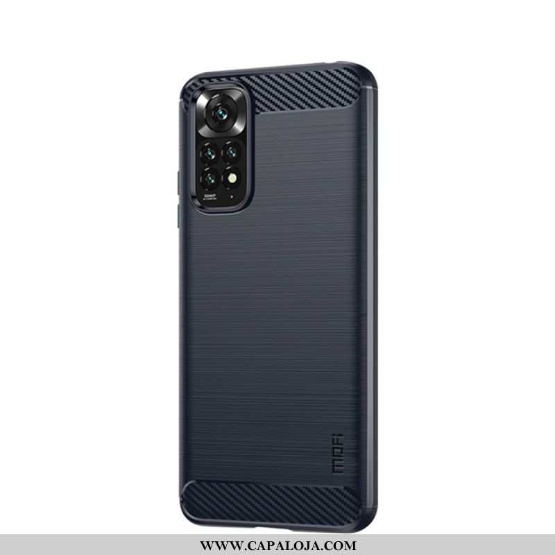 Capa Para Xiaomi Redmi Note 11 / 11S Fibra De Carbono Escovada Mofi
