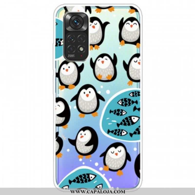 Capa Para Xiaomi Redmi Note 11 Pro / 11 Pro 5G Pinguins E Peixes