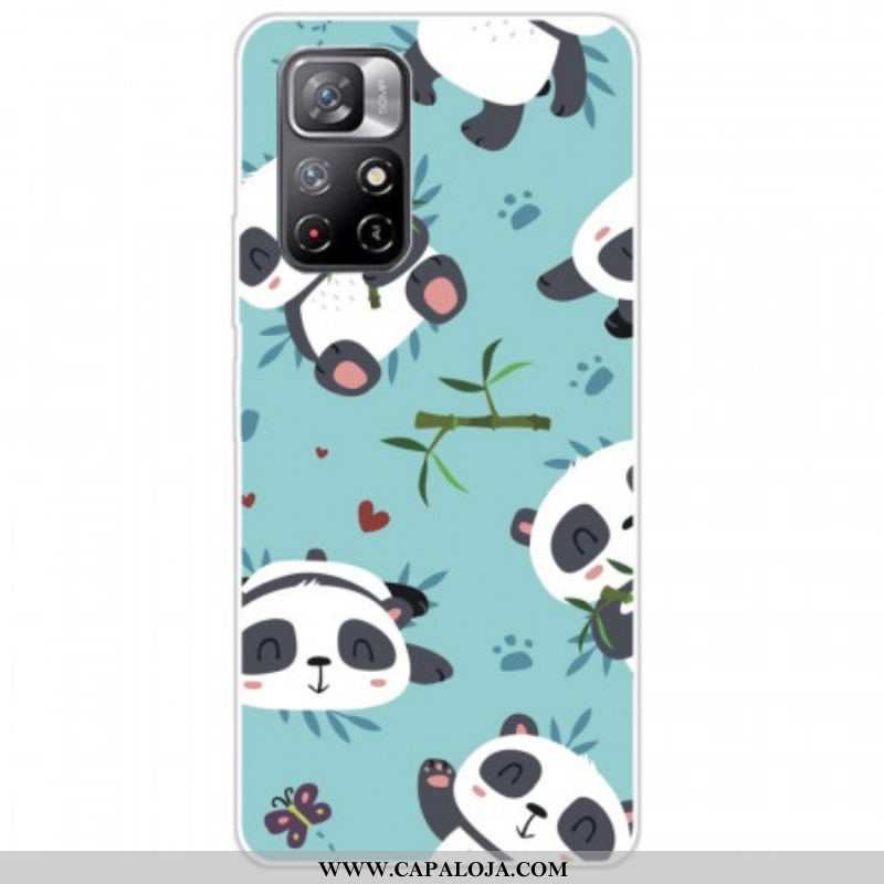 Capa Para Xiaomi Redmi Note 11 Pro Plus 5G Bando De Pandas De Silicone