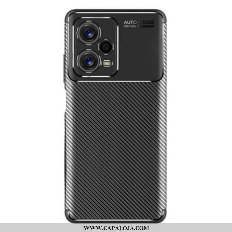 Capa Para Xiaomi Redmi Note 12 Pro Plus Textura Flexível De Fibra De Carbono